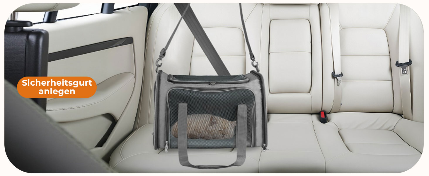 Транспортна сумка для кота/собаки до 5 кг, сіра, 43x28x28 см