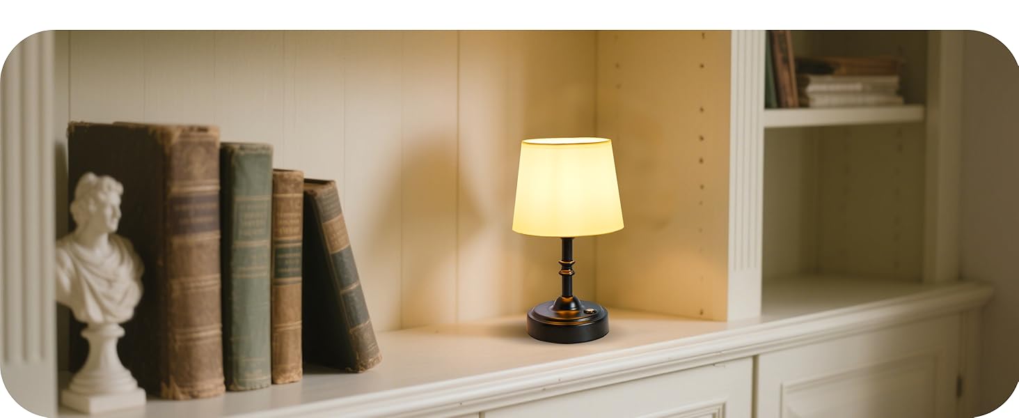 Бездротова лампа настільна акумуляторна 4000mAh, тепле світло 2700K, торшери з сенсорним керуванням, адаптер/кабель для зарядки, для спальні, подарунок (золотиста)