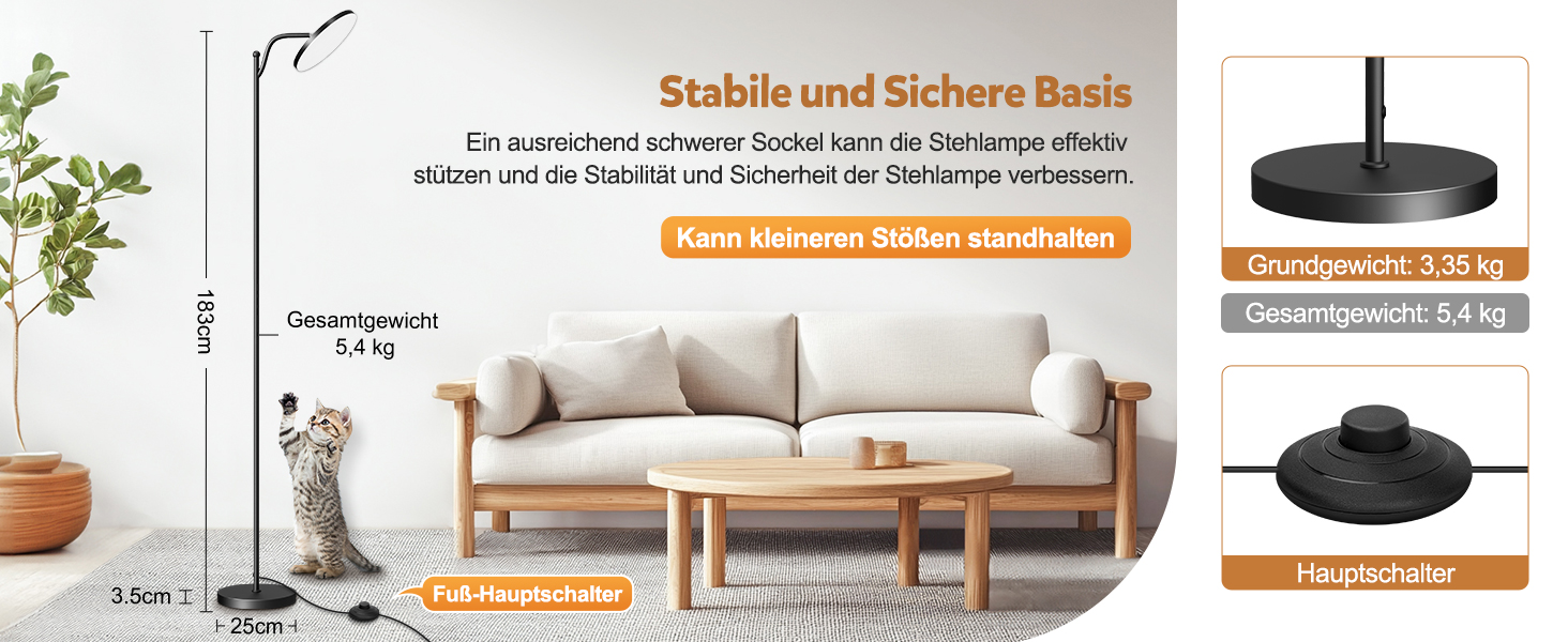 LED-стельовий світильник HANDSONIC 32W, 183 см, 3000 люмен, диммування, пам'ять, 2700K-6500K, таймер, пульт, для спальні, офісу, чорний