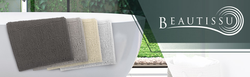 Килимок для ванної кімнати Beautissu BeauMare WR 50x80 см, антрацит, антиковзаючий, з плюшу