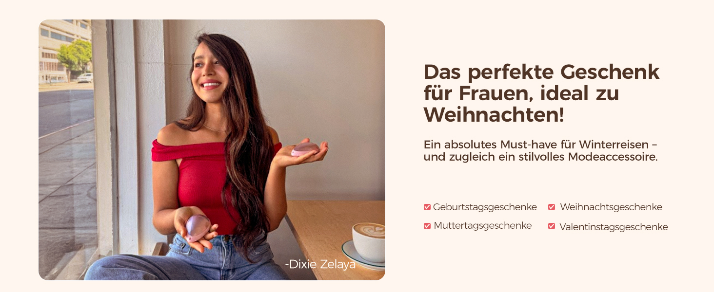 Електричні грілки для рук OCOOPA 2 шт., стильні, у формі діаманта з магнітом, акумуляторні, для жінок, подарунок на Новий рік, для Рейно, туризму, кемпінгу