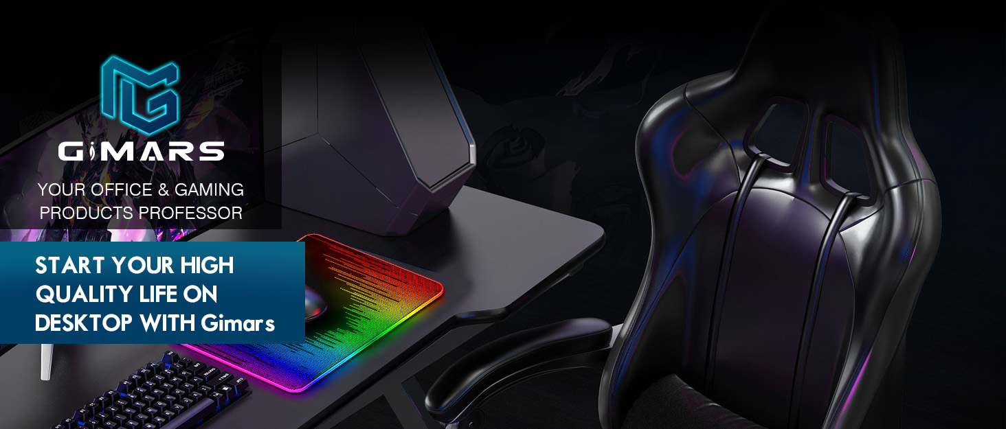 Килимок для миші гімнастичний Gimars RGB, XXL 800x300x5 мм, вологостійкий, з підсвічуванням 12 LED, чорний