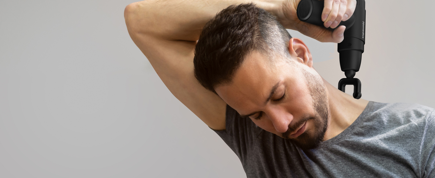 Масажер Homedics NOVO Mini - компактний електричний масажер для рук з 4 насадками та 6 рівнями інтенсивності, чорний