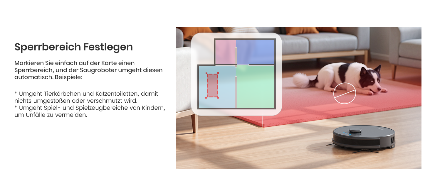 Робот-пилосос LEFANT M1 з функцією миття підлоги, 5500Pa, 200 хвилин роботи, мультимапінг, зони заборони, для шерсті тварин, килимів та твердих підлог