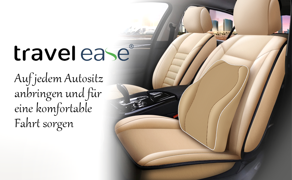 Подушка для спини Ergonomisches RückenKissen Travel Ease з Memory Foam для офісного крісла, з антистатичним, приємним до шкіри чохлом для комфортної посадки (Хакі)