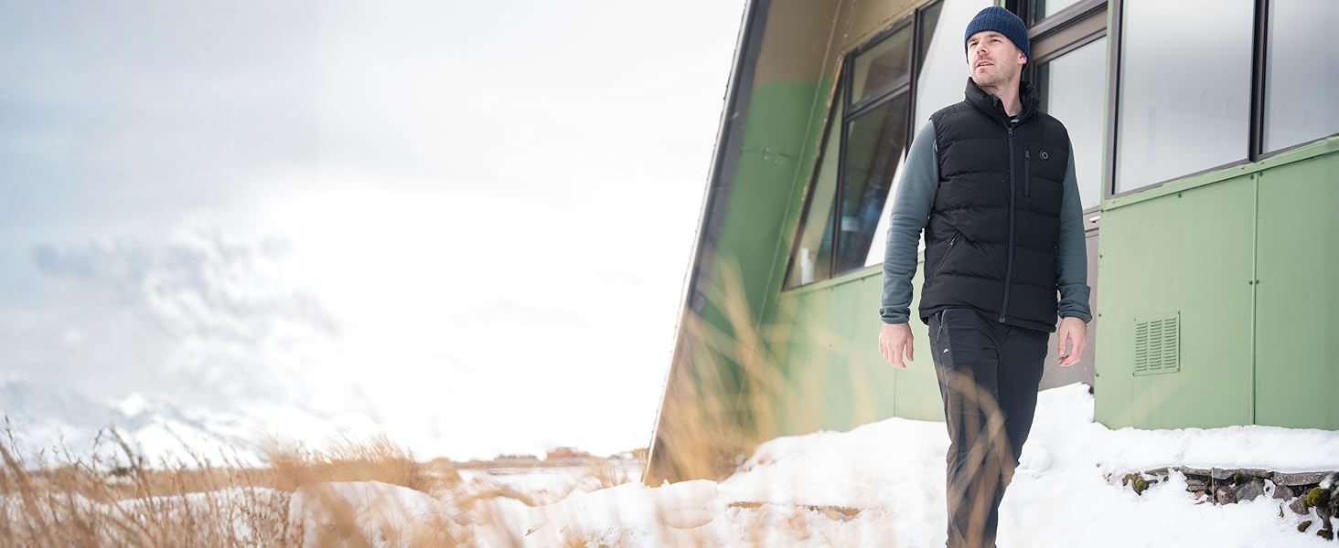 Тепла електрична жилетка InoKraft для чоловіків з підігрівом, акумулятор 8000mAh, USB-C, для зими, велоспорт, біг, хайкінг, XXL