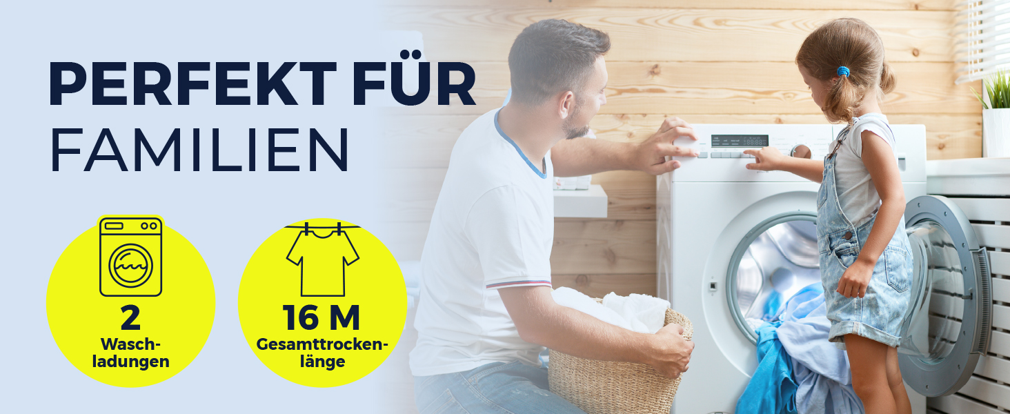 Складаний сушильний стійка EASYmaxx з 3 рівнями, чорний/білий | Компактна, мобільна сушарка для одягу в приміщенні та на вулиці