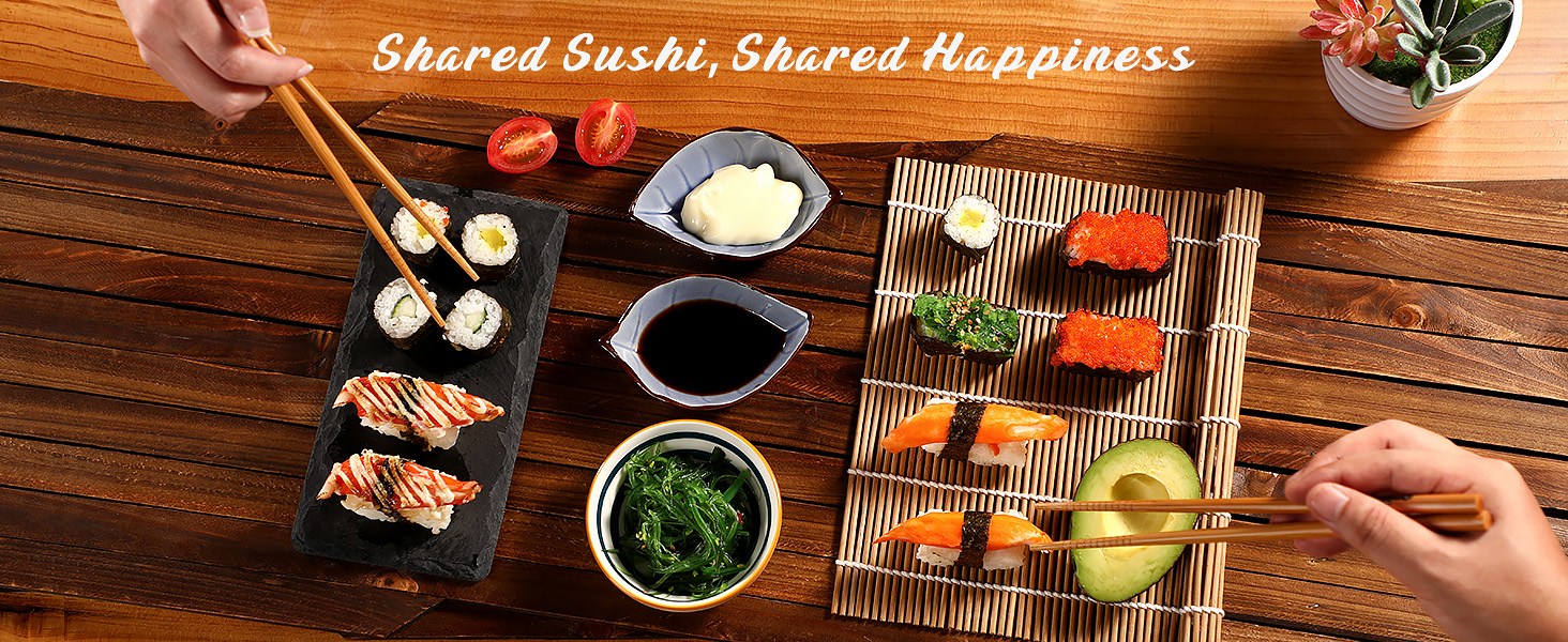 Набір для приготування суші MUDEELA: бамбукові килимки, палички, лопатка, інструкція