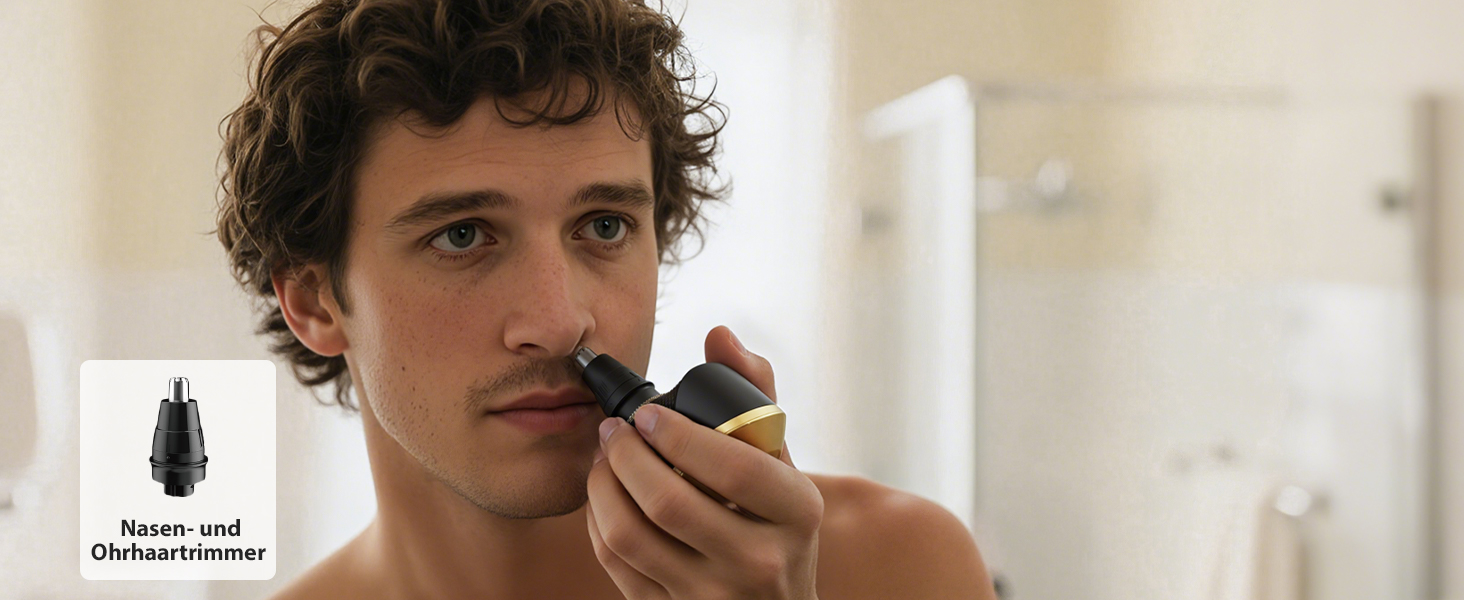 Машинка для стрижки волосся чоловіча електрична 5-в-1 Titan (Gold) IPX7, USB-C, LED-дисплей