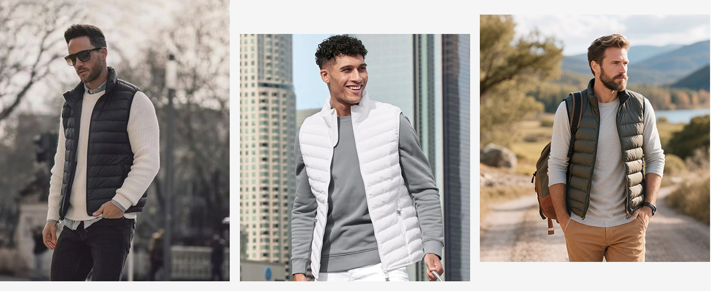 Little Donkey Andy Легка пухова жилетка для чоловіків, тепла безрукавка, outdoor-куртка для піших прогулянок, подорожей та бігу (S, Павіно-блакитний)