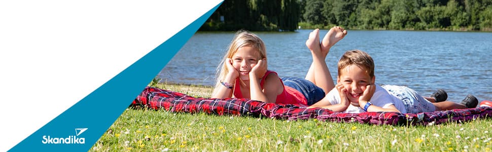 Skandika Dundee Junior Kids Sleeping Bag | Flannel-Lined Cotton Sleeping Bag for Children - Waterproof, 13°C to 3°C Comfort, 175 x 70cm