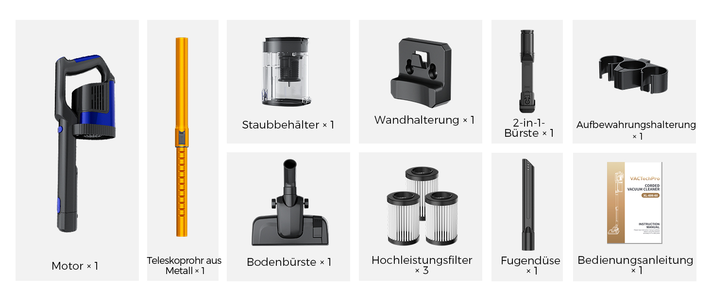 Потужний пилосос Con XL-606-60: 60KPa, 680W, 7м, контейнер 800мл, для твердих поверхонь, помаранчевий
