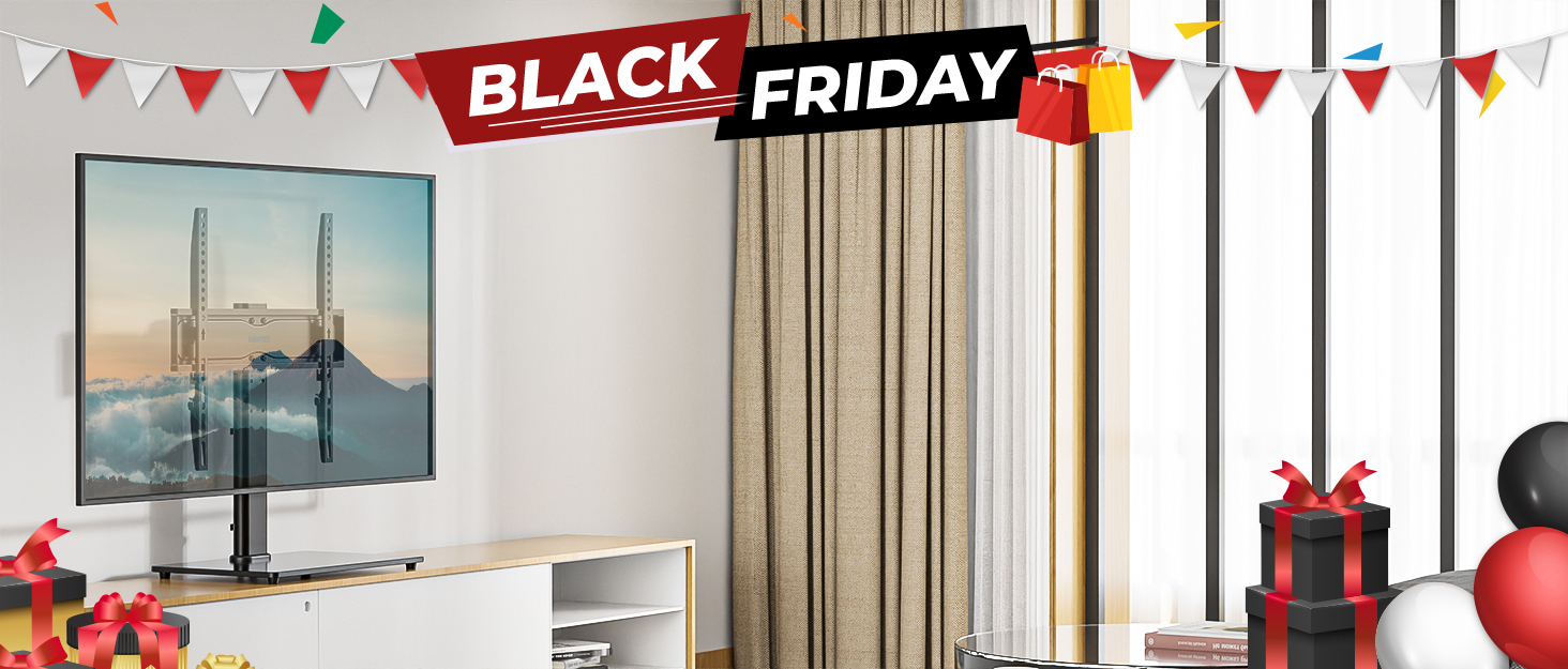 Підставка для телевізора BONTEC Mobiler TV-Wagen: регульована висота, VESA 600x400, до 55 кг, з полицею для ноутбука та кабельною організацією