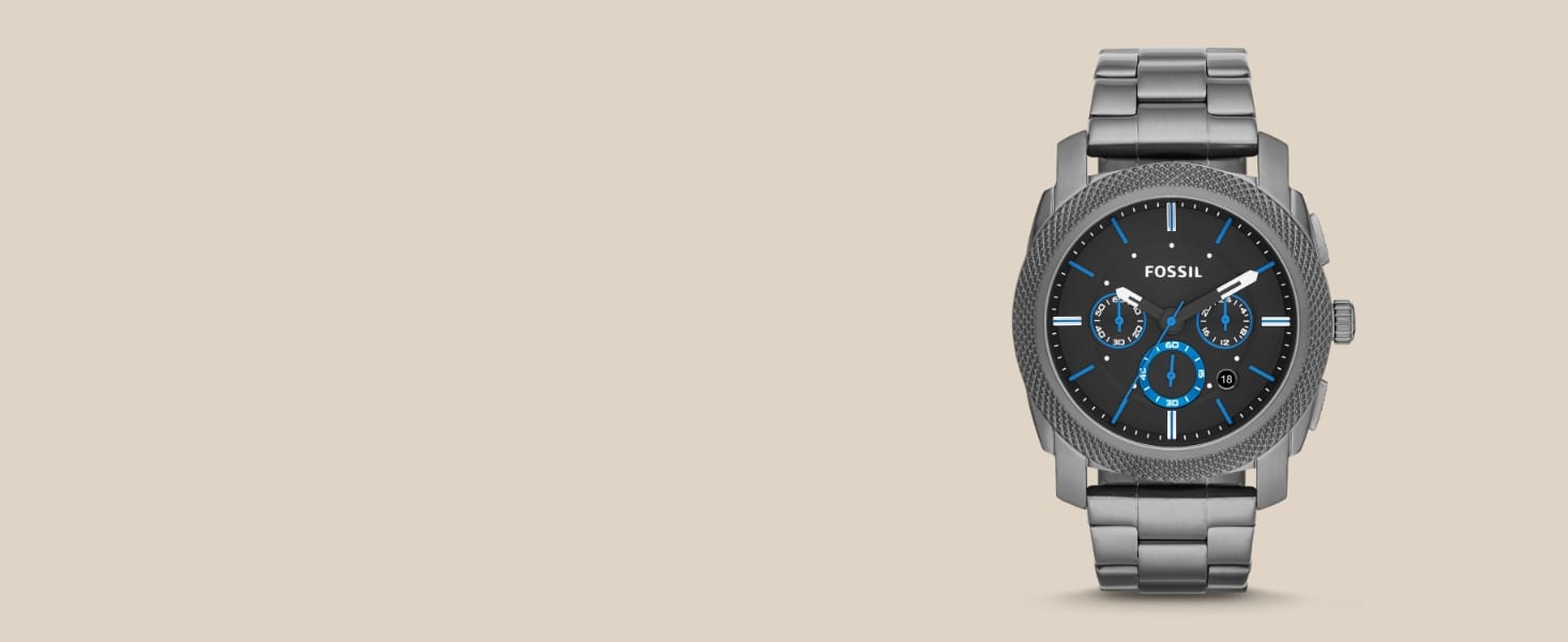 Годинник Fossil Machine для чоловіків: кварцовий, з датою, 42 мм, коричневий (з нержавіючої сталі або шкіряним ремінцем)