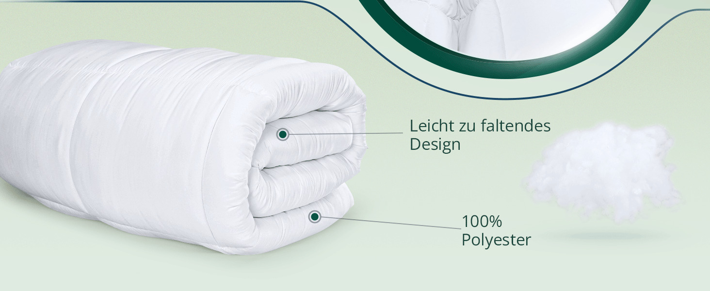 Ковдра Utopia Bedding 220x240 см, всесезонна, 370 GSM, дихаюча, стегане покриття, супер м'яка (біла)