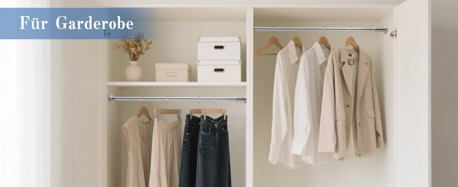 Регульована телескопічна штанга DEWEL 70-120 см (без свердління) для штор та душової кабіни, срібна