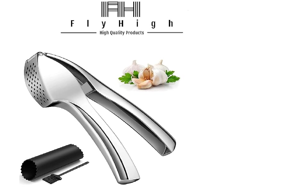Набір з 3 шт. прес для часнику FlyHigh Premium 2.0 з нержавіючої сталі - міцний та стабільний (нова версія 2025)