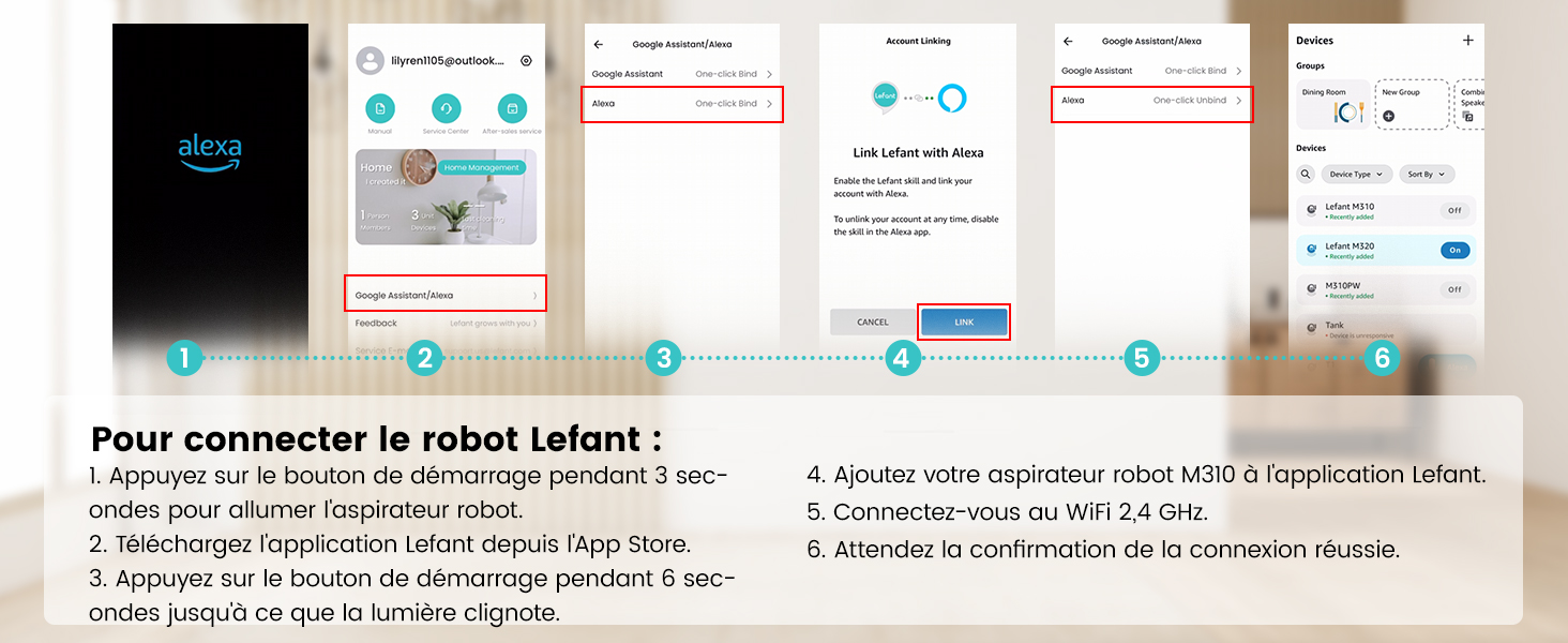 Робот-пилосос LEFANT M310 сірий: потужність 4500Pa, 180 хв роботи, Wi-Fi керування, для тварин та твердих поверхонь