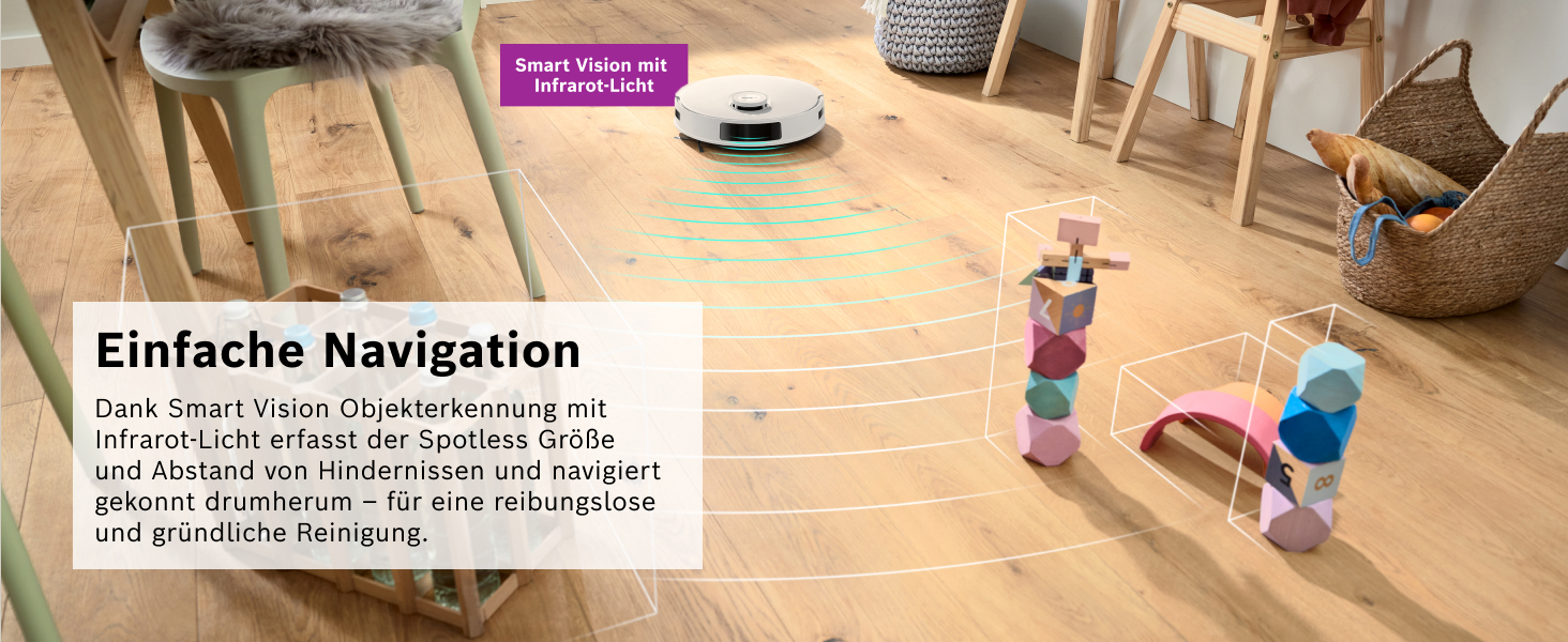 Робот-пилосос Bosch Spotless BCRD1W з функцією миття, 11000 Па, білий