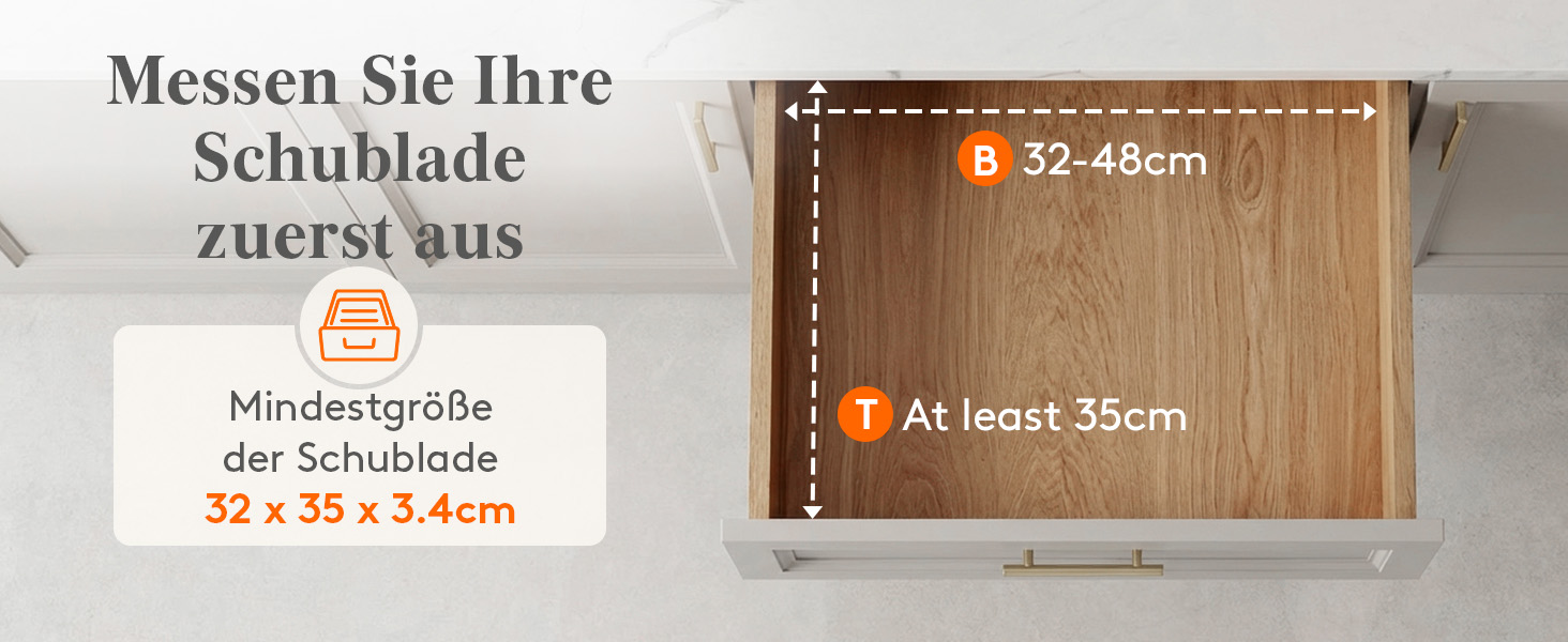 Органайзер для столових приборів Lifewit в шухляду, розсувний, 7-9 відділень, 35-48 см, чорний