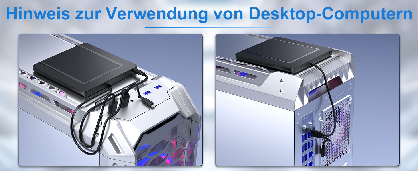 Зовнішній CD/DVD привід USB 3.0 та USB-C, ультратонкий оптичний накопичувач CD DVD +/-RW ROM для ноутбука, ПК, MacBook (Windows, macOS, Linux), чорний