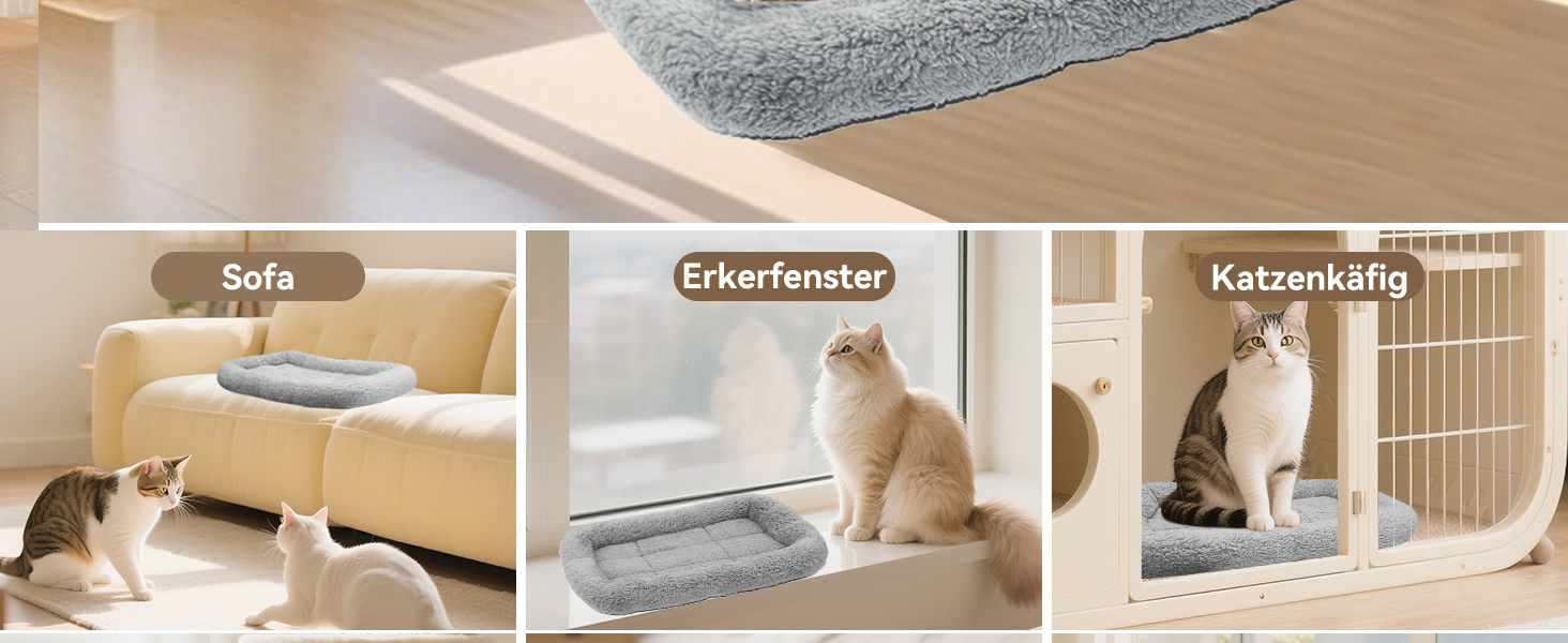 Килимок для котів та собак PETLESO: м'який, з антиковзною основою, 56x41 см