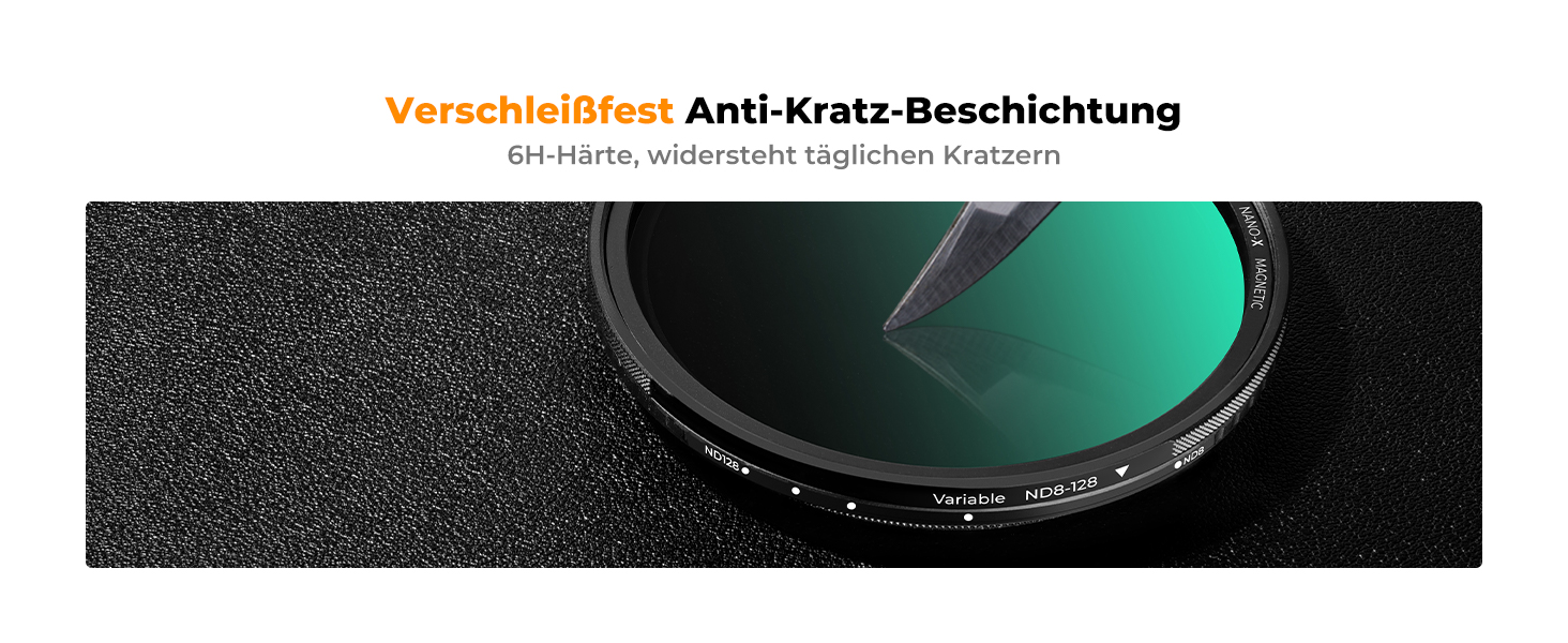 Фільтр ND K&F Concept 82mm Магнітний Змінний Градуйований (ND8-128) з Адаптером, Nano-Xcel