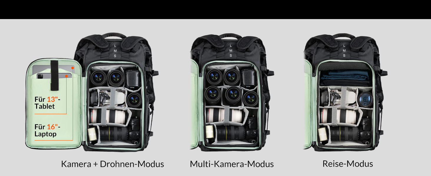 Рюкзак для фотоапарата TARION: водонепроникний, 35L, з відділенням для 16