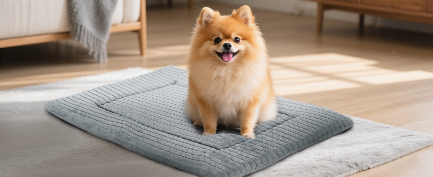 Килимок для собак Vejaoo XZ016 сірий, 60x45 см: миється, м'який, теплий