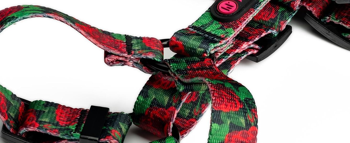 Шлейка для собак середніх порід | Не вбирає вологу | Регульована | З контролем | Легка класична шлейка | Dog Harness | Eternal Rose, M - виміряйте розмір собаки