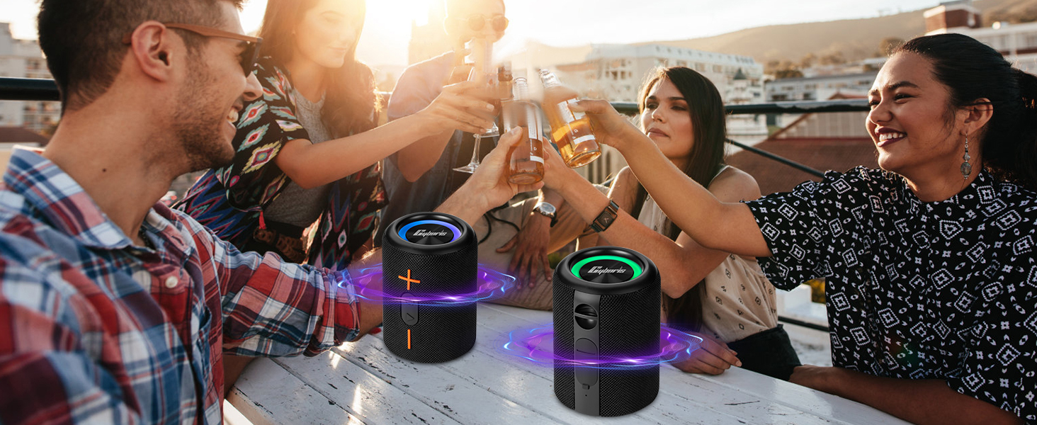 CYBORIS 2 Портативна Bluetooth колонка, водонепроникна, 20 Вт, 24 год, True Wireless