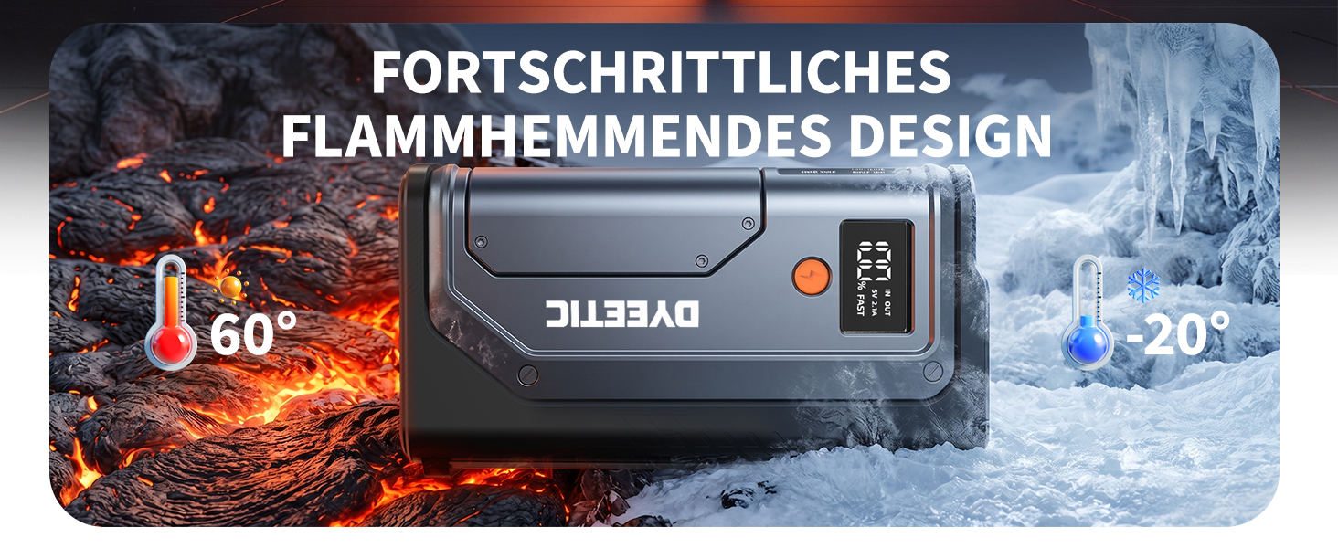Пусковий пристрій (бустер) для автомобіля Starthilfe Powerbank 8000A, 26800mAh, чорний