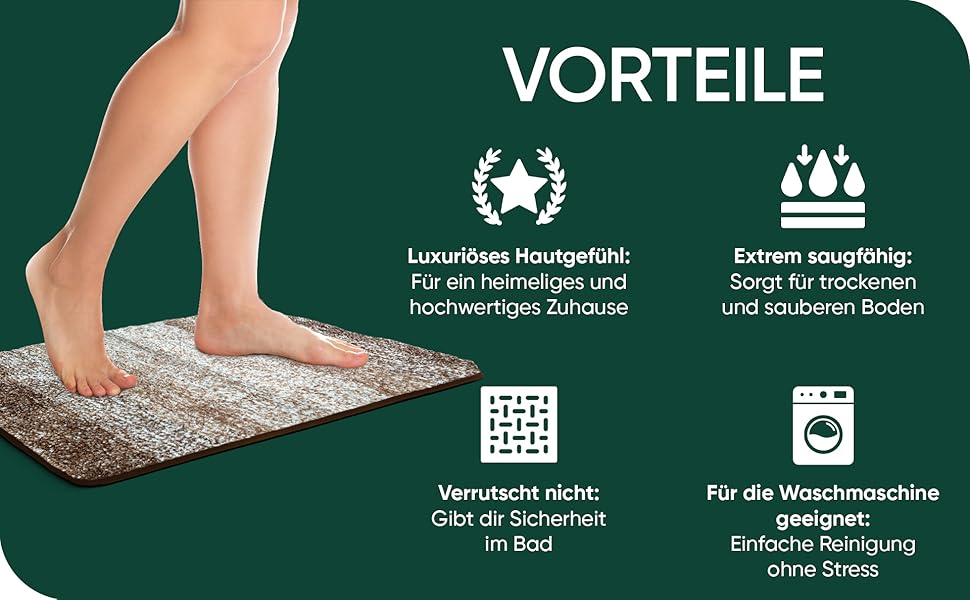 Килимок для ванної кімнати 50x80 см, антиковзаючий - килимок для ванної кімнати, великий, пральний | Високоякісні килимки для ванної кімнати, килими, підлоги для ванної кімнати, килимки для душу для ванної кімнати, душу та інше | чорний (50 x 80 см, Бежевий)