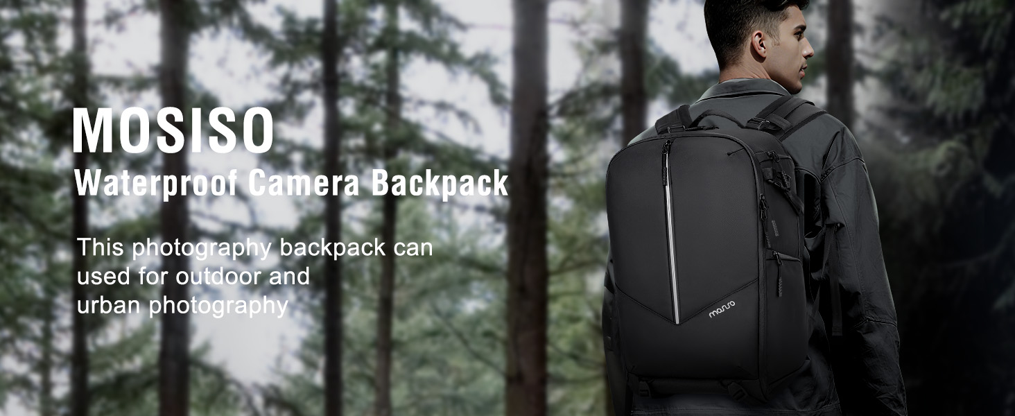 MOSISO Рюкзак для фотокамери, водонепроникний, для Canon/Nikon/Sony, з відділенням для ноутбука 16