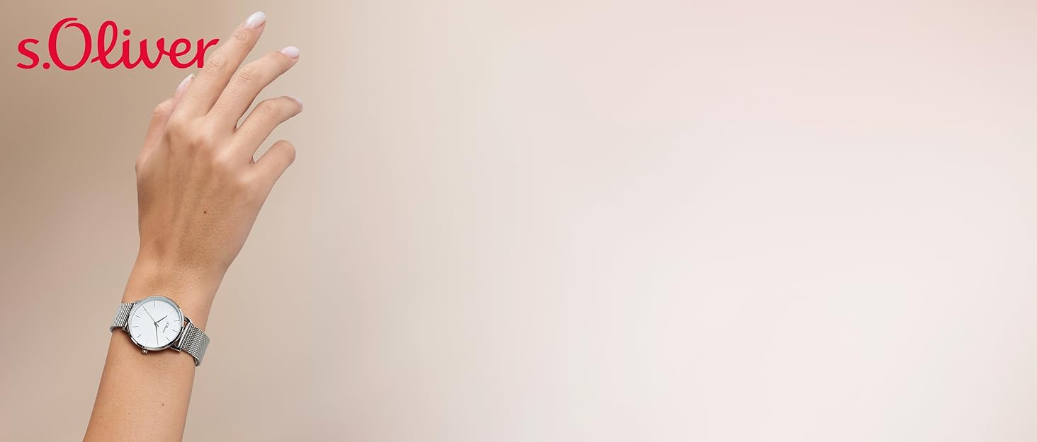 Годинник чоловічий s.Oliver - 42 мм, аналоговий з кварцовим механізмом, хронограф, водостійкий (3 ATM), з міцним сітчатим ремінцем, блакитний циферблат