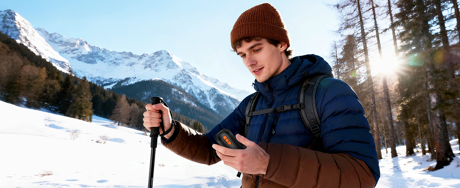 Електричні грілки для рук 2 шт., USB, з LED, 5 рівнів нагріву, до 55°C, багаторазові, для активного відпочинку, полювання, кемпінгу, зими, рожеві