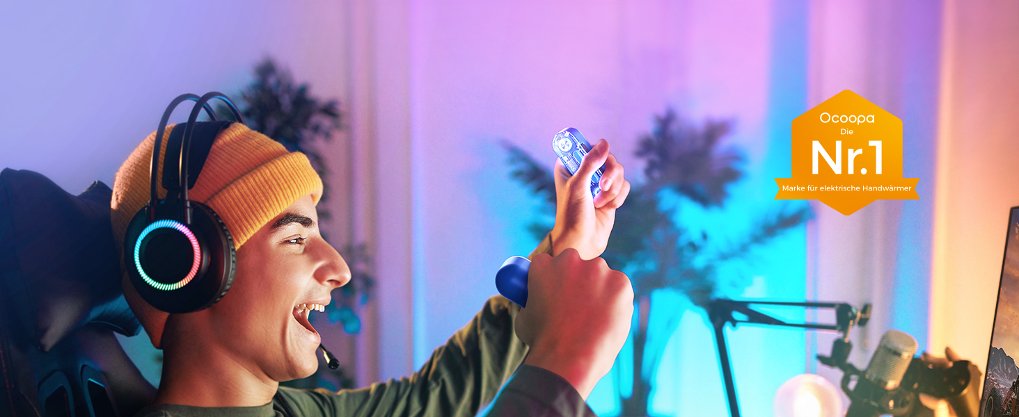 Електричні грілки для рук OCOOPA MagTwins UT2s, 10000 mAh, 4 режими нагріву, 2 шт., чорний