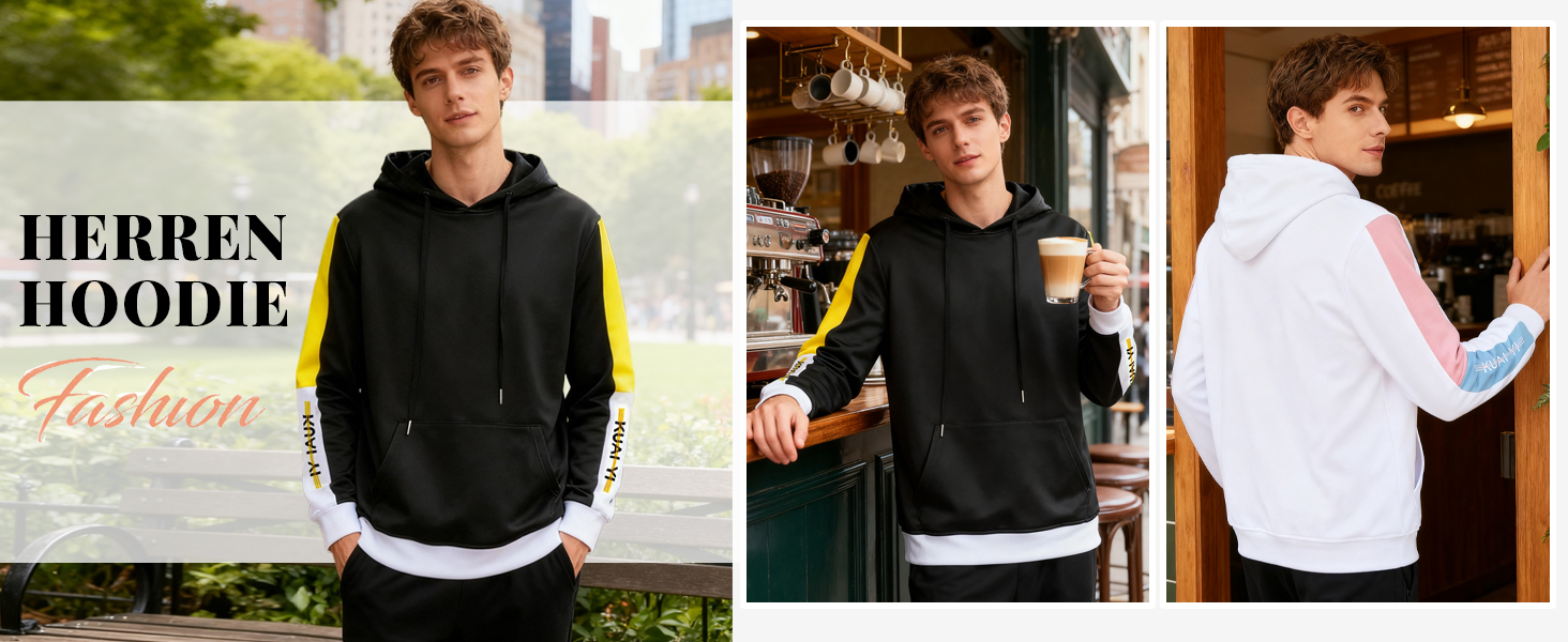 Чоловічий світшот з капюшоном Kenaijing, бавовна, чорний, розмір M