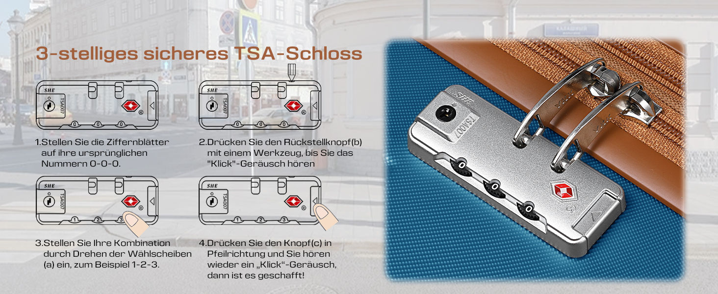 Чемодан Joyway ABS з розширенням, набір 3 шт. (55 см) з TSA-замком, білий (морський блакитний), включає сумку та кулькову косметичку