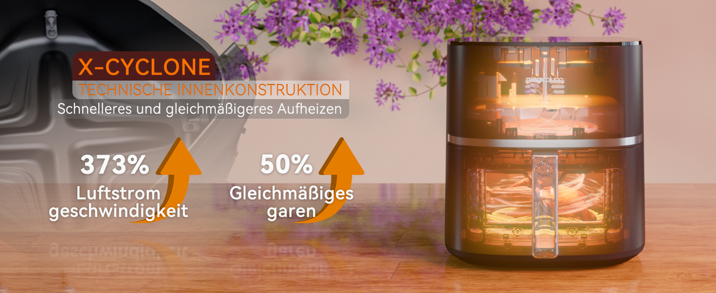 Фритюрниця Magicplux 5.5 л XXL, 1500 Вт, чорна