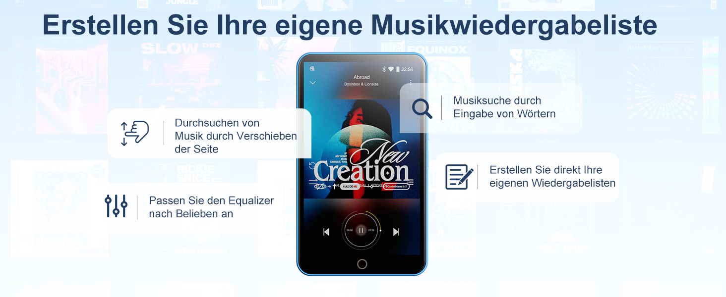 MP3 плеєр Oilsky 80GB Bluetooth WiFi Android 9.0 4