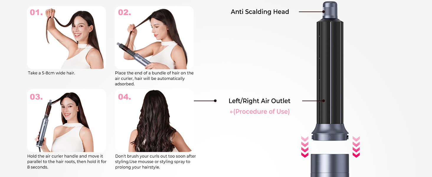 Професійний фен-щітка Pro Hairstyler Airbrush 6 в 1: сушка, укладка, об'єм, локони. 1000W