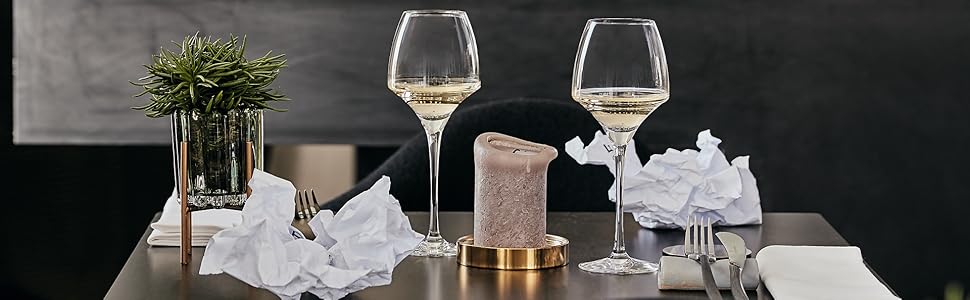 Бокали для вина Chef & Sommelier Open Up 37cl, 6 шт, з кришталю Krysta, посилена упаковка, прозорі, стійкі до пошкоджень