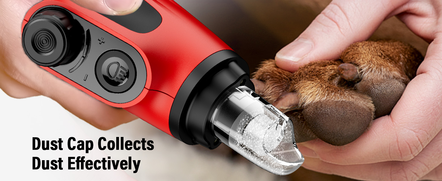 Шліфувальник кігтів для собак Casfuy Smarter Krallenschleifer 6-ступінчатий, з LED-підсвіткою, тихий, перезаряджається, для собак та котів великих, середніх та малих порід