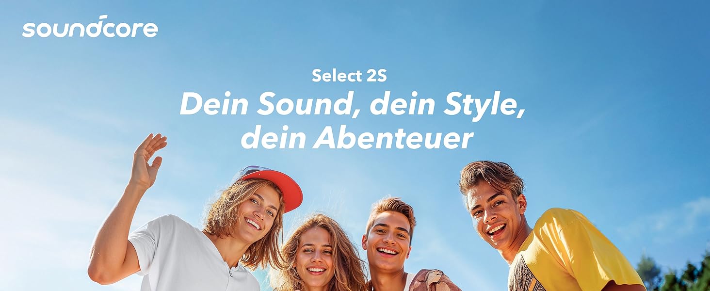 Soundcore Select 2S: Портативна Bluetooth колонка з 20W, BassUp™ та IPX7 захистом (біла)