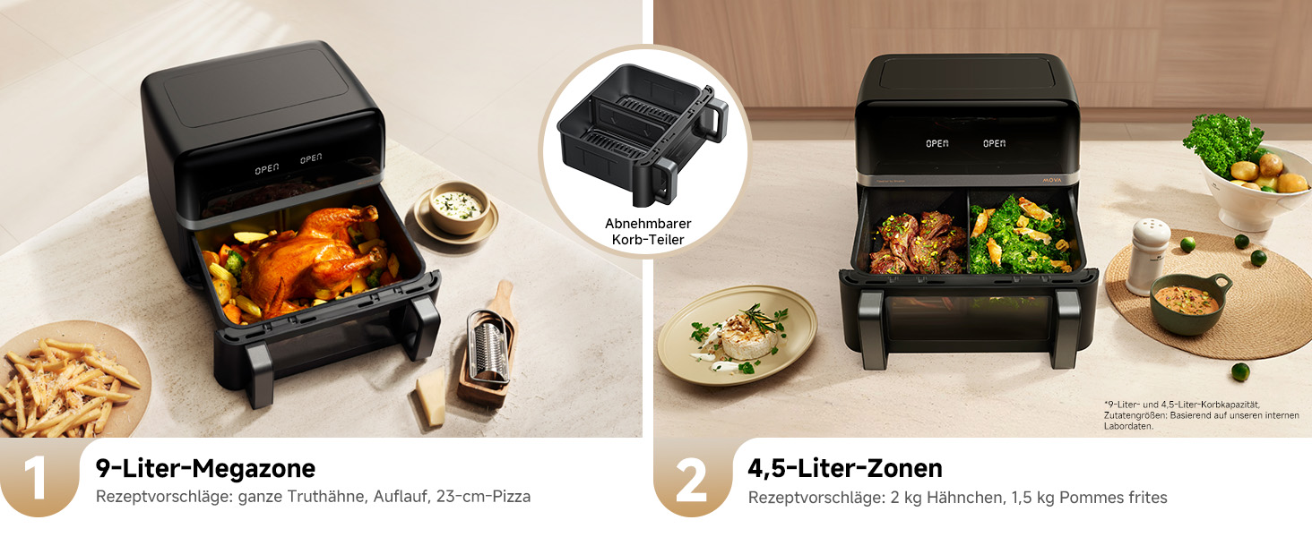 Фритюрниця Mova AeroChef FD20 Pro: 6 літрів, циркуляція гарячого повітря, без олії, з металевим корпусом