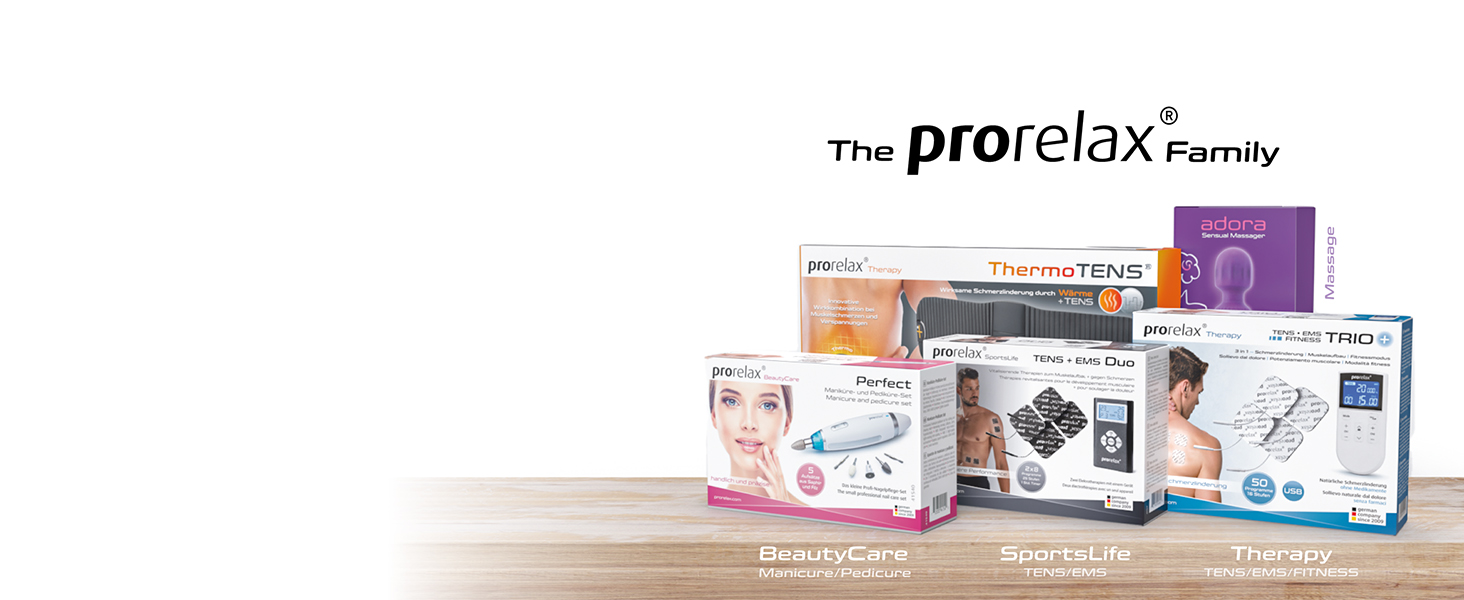 Набір для манікюру та педикюру Prorelax PERFECT | Для жінок та чоловіків | Професійний догляд за руками та ногами вдома та в дорозі | 5 високоякісних насадок з хірургічної сталі