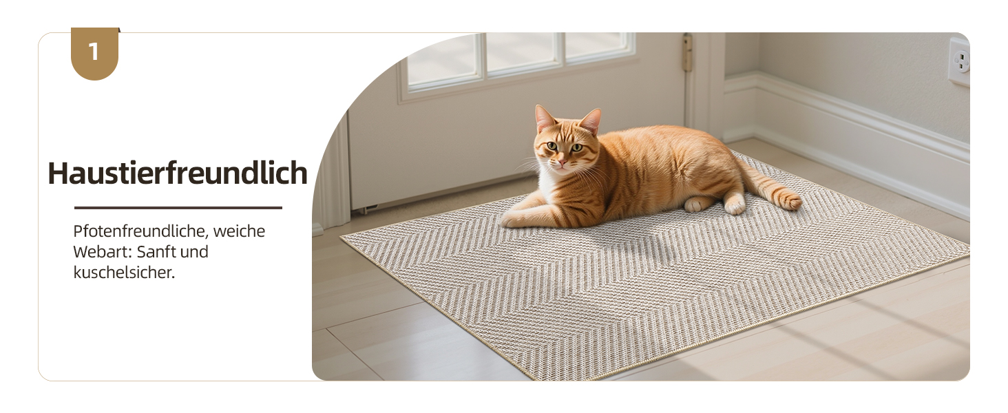 Килимок для дому COLOR&GEOMETRY Ultradünne Innentürmatte 43x76 см, машинного прання та антиковзаюча підлога, плоский килимок для приміщень, вбираючий килим для паркету, коридору (складений) (Білий, Бежевий, 61 x 91 см)