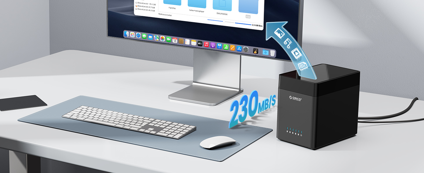 Зовнішній HDD-корпус ORICO DS500U3 на 5 слотів USB 3.0 для SATA HDD 3.5