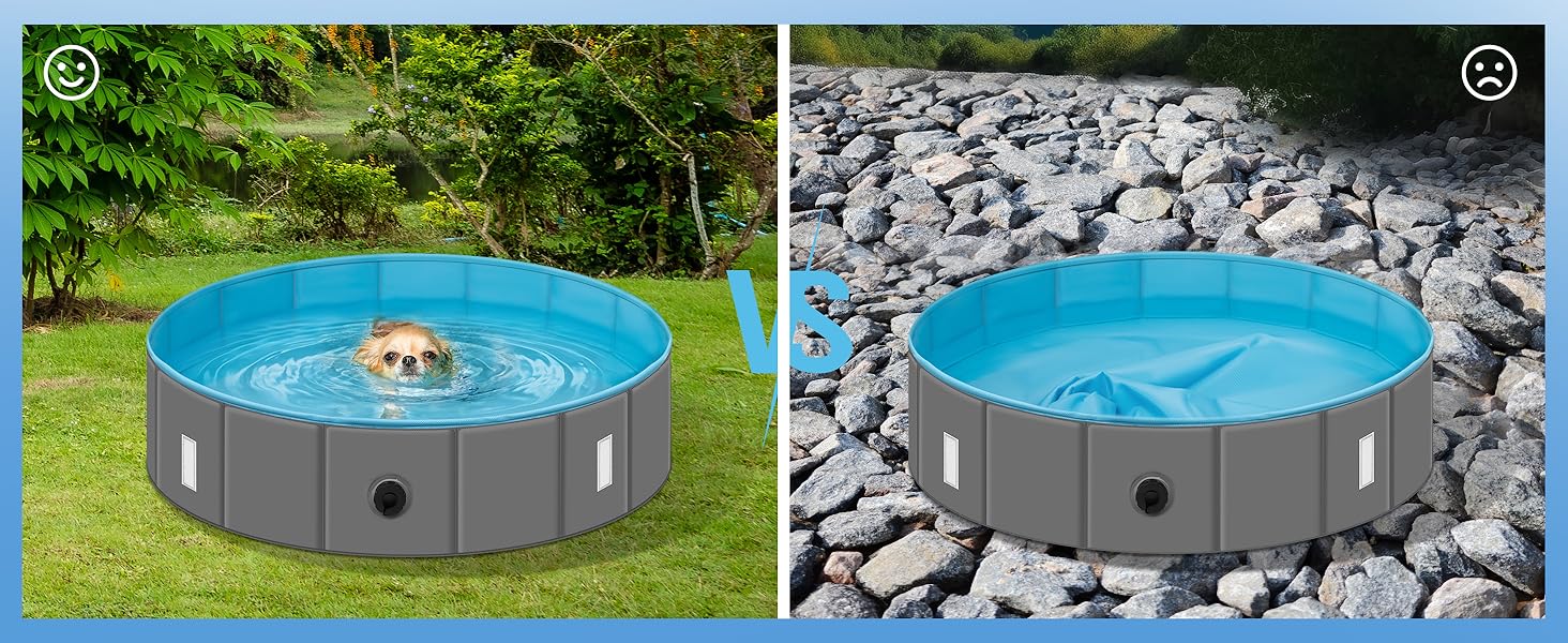 Басейн для собак великих порід EUGAD 120x30 см з кришкою. ПВХ басейн для плавання собак, антиковзаюча поверхня